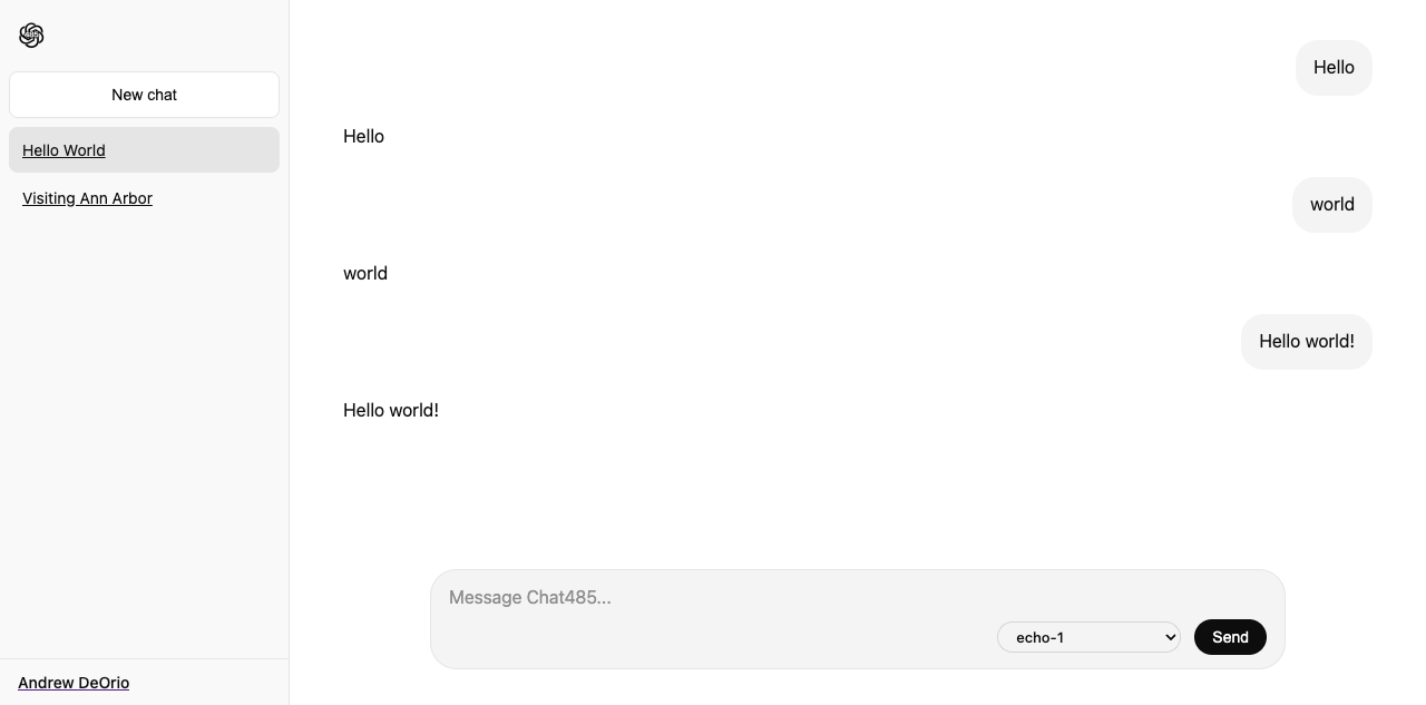 Chat485 conversation page screenshot